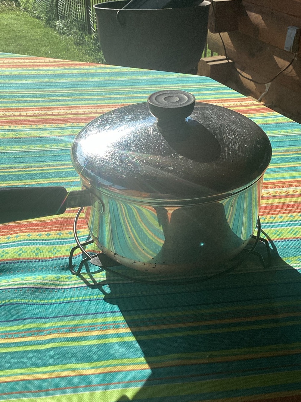 Revere Ware Vintage 2 Quart Pan with Lid - stainless steel with copper bottom
